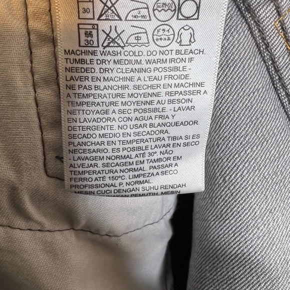 🌹Levi's Gray Slim Straight Denim Jeans Men's 30x30 Casual Work Outdoor - Picture 10 of 12